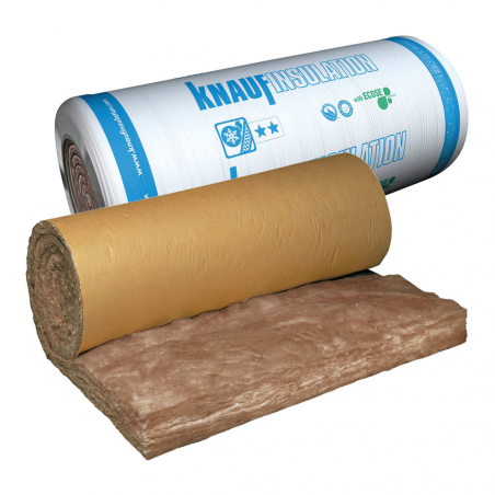 KNAUF INSULATION • TI 212 Rotolo in lana minerale di vetro rivestito con carta Kraft su un lato