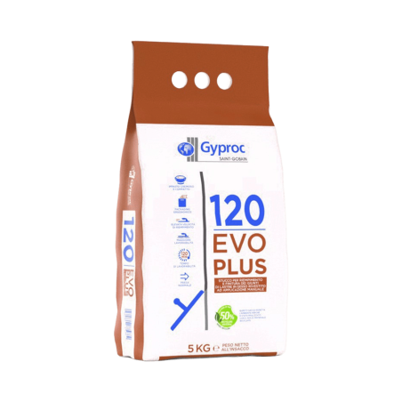 GYPROC • EVOPLUS 120 Stucco in polvere per la stuccatura e la finitura delle lastre in gesso...
