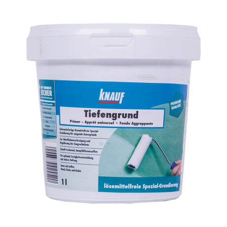 KNAUF • TIEFENGRUND Fissativo con resina sintetica finissima in dispersione acquosa