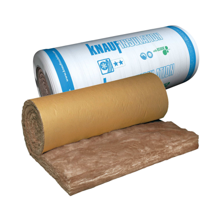 KNAUF INSULATION • TI 212 Rotolo in lana minerale di vetro rivestito con carta Kraft su un lato