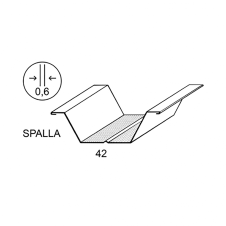 CIPRIANI • Profilo omega spessore 0,60 mm, per pareti e contropareti